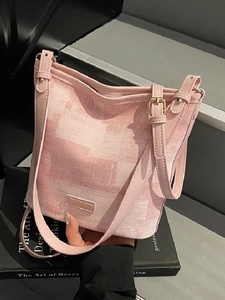 Borsa a Secchiello da Donna in Pelle Sintetica Tessuto Retrò Borsa a Tracolla Casual Stampata Con Doppie Cinghie Regolabili