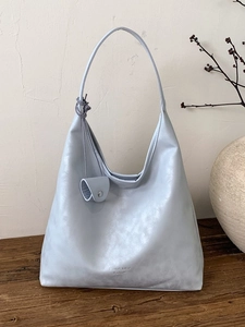 Women Large Capacity Hobo Shoulder Bag Faux Leather Minimalist Retro Tote Bag With Magnetic Buckle Commute Daily Handbag