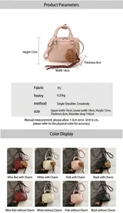Tableau des tailles et options de couleurs pour le mini sac à bandoulière en cuir PU chic