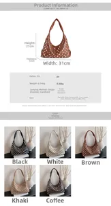 Detaillierte Größentabelle und Spezifikationen für die Vintage Hobo-Tasche mit Nietenbesatz