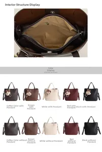 Vue détaillée du compartiment intérieur et des différentes couleurs du sac seau