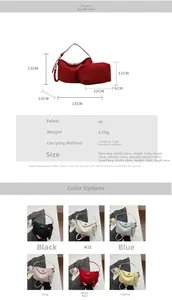 Detail view of minimalist PU leather bucket bag set showing main bag and small inner pouch