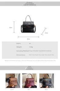 Détails du sac à main vintage en PU pour femmes avec dimensions, caractéristiques et couleurs