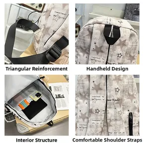 Dettagli degli spallacci rinforzati, ampio scomparto laptop e design ergonomico