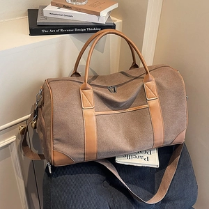Women Large Capacity Canvas Travel Duffel Bag With Shoe Compartment Dry Wet Separation Weekend Bag For Gym Fitness Outdoors