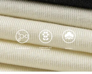 Close-up of skin-friendly high-density ribbed knit fabric for kids long sleeve t-shirt