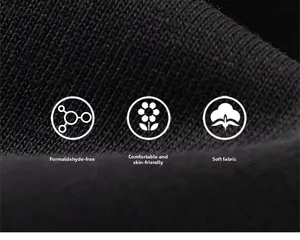 Close-up of soft black knit fabric showing skin-friendly texture and premium quality