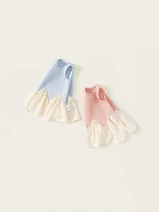 Ärmelloses Mädchenkleid im koreanischen Fischschwanz-Stil in Rosa und Hellblau