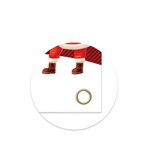 Detail showing the durable metal grommets and hole punching on Christmas banner