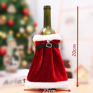 Detailed dimensions of 20x22cm for the velvet Santa dress wine bottle decoration cover