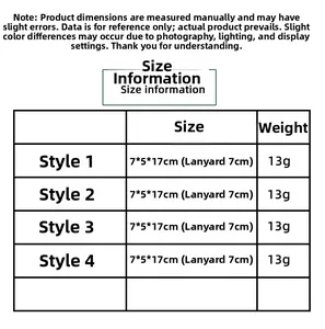 Size guide for July 4th gnome ornaments showing dimensions 7x5x17cm and 13g weight