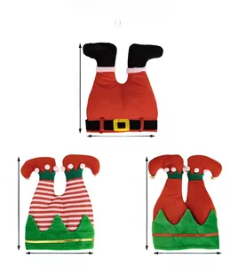 Dimensions des décorations de pattes de lutin et Père Noël de 34cm pour sapins de Noël