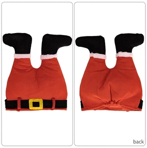 Vues détaillées avant et arrière du chapeau de Noël créatif avec jambes d'elfe
