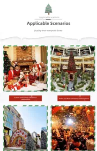 Wooden Christmas snowflake and elk ornaments displayed in diverse festive holiday scenes
