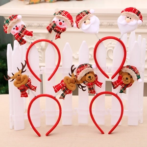 Christmas Santa Claus Snowman Reindeer Bear Spring Headband Party Decoration Festive Hair Accessory For Kids Adults