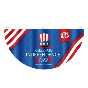US Independence Day pleated fan flag with stars and stripes for outdoor party decoration