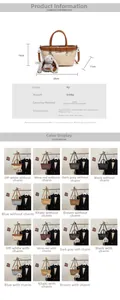 Tableau des tailles et choix de couleurs pour sac seau en similicuir avec dimensions