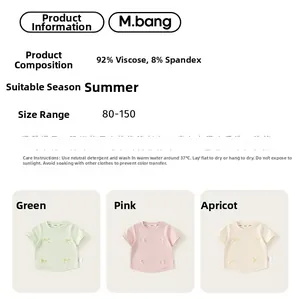 Detail von Mädchen Sommer-T-Shirts aus Viskose mit Farben und Materialzusammensetzung
