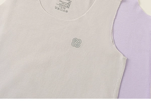 Détails du tissu en mélange de lyocell sur débardeurs pour enfants gris et violets