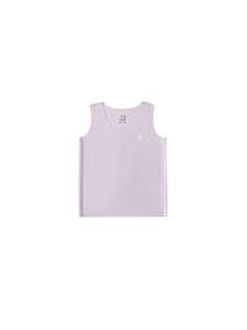 Débardeur enfant lavande en coton lyocell avec petit logo floral sur la poitrine