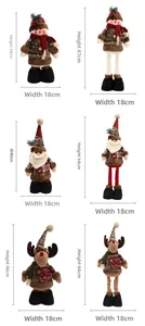 Detaillierter Vergleich teleskopischer Weihnachtsfiguren aus Stoff in Schneemann und Rentier