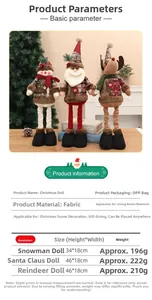 Detailansicht des Weihnachtsfiguren-Sets mit Schneemann und Rentier mit Maßen