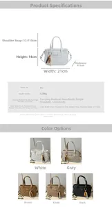 Guide des tailles et options de couleurs pour le sac à main tissé avec perles