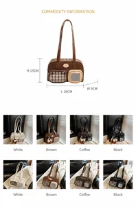 Detaillierte Maße und vier Farboptionen für die Bowling-Tasche mit Netztaschen-Design