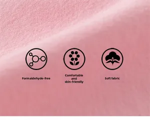 Close-up of soft pink cotton fabric showing breathable texture and skin-friendly quality