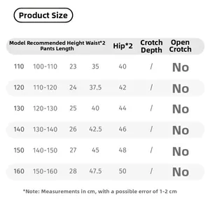 Detailed size guide for children cargo shorts with waist and length measurements