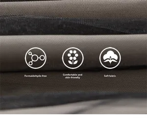 Detail of soft skin-friendly fabric layers with safe formaldehyde-free textile texture