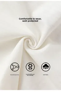 Gros plan sur un tissu en coton blanc doux avec une texture douillette et sans formaldéhyde