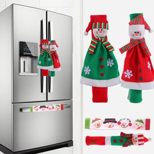 Cubiertas de Mango Refrigerador Muñeco de Nieve Navidad Decoración Protectora Aparato Cocina Decoración Hogar
