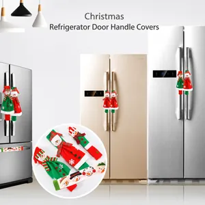 Weihnachts-Kühlschrankgriffschutz Set mit Schneemann-Motiv für Mikrowelle und Ofen