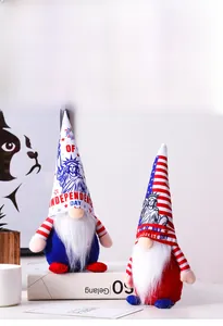 Dettaglio di gnomi del Giorno dell'Indipendenza con cappello Statua della Libertà e colori USA