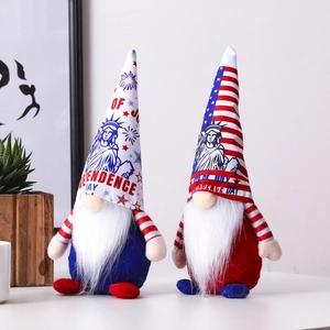 Set di gnomi patriottici del 4 luglio con motivi Statua Libertà e Stelle e Strisce
