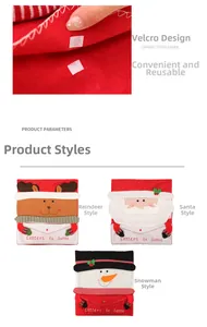 Close-up of Santa letters envelopes for chairs with velcro closure and three designs