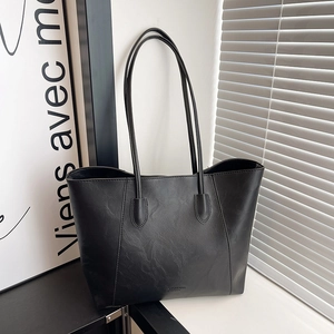 Damen Mode Große Kapazität PU Leder Tote Tasche Lässig Einfarbig Schultertasche Urban Minimalistisch Pendler Alltag Tasche