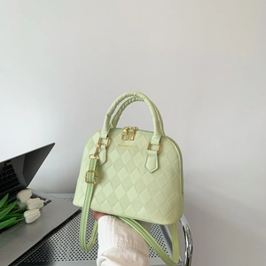 Sac Coquille en Cuir PU pour Femmes Matelassé Losange Sac à Épaule Décontracté Commuter Main Bandoulière Avec Sangle Réglable