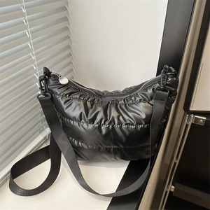 Borsa a Tracolla Imbottita Trapuntata da Donna Borsa a Spalla Lucida per Daily Casual Streetwear Stile Coreano Borsa Cloud
