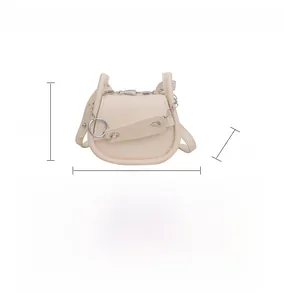 Details zur beigen PU-Satteltasche Maße 12x11x6CM und leichtem 0,15KG Designmerkmale