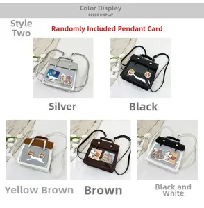 Mini Ita Bag Farbauswahl in Silber, Schwarz und Braun aus hochwertigem Kunstleder