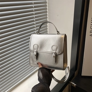 Korean Style Women PU Leather Backpack Fashion Personalized Handbag Retro Preppy School Shoulder Bag Casual Solid Color Bag