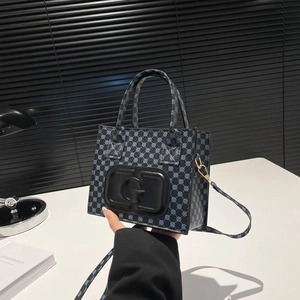 Vintage Monogram Small Square Bag For Women Fashion G Letter Print Handbag With Adjustable Strap Crossbody Tote Bag