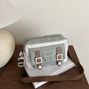Cute Mori Style Canvas Crossbody Bag For Women Japanese JK Small Square Shoulder Bag Korean Student Messenger Bag