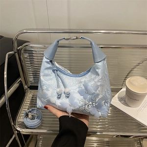 Damen Neuer Chinesischer Stil Spitze Schmetterling Schultertasche Elegant 3D Applikation Handtasche Hobotasche Für Party