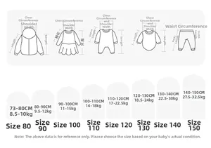 Guide des tailles pour robe chinoise fille avec mesures de la hauteur et du poids