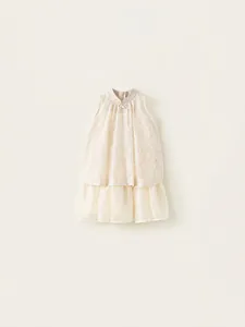 Tenue Élégante de Style Chinois pour Filles avec Haut en Dentelle et Jupe en Tulle avec Col Perlé pour Mariage