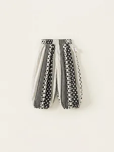 Kids Summer Lightweight Cotton Anti-Mosquito Pants Fashionable Polka Dot Print Loose Harem Bloomers For Boys Girls