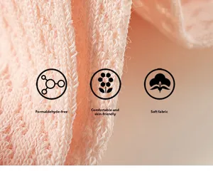 Vue macro de la texture en maille respirante en coton rose doux pour chaussettes filles